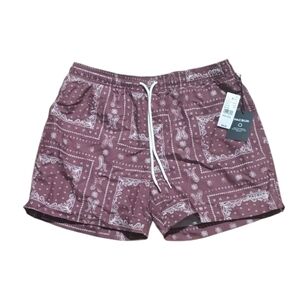 Men's Pacsun Burgundy Swim Shorts